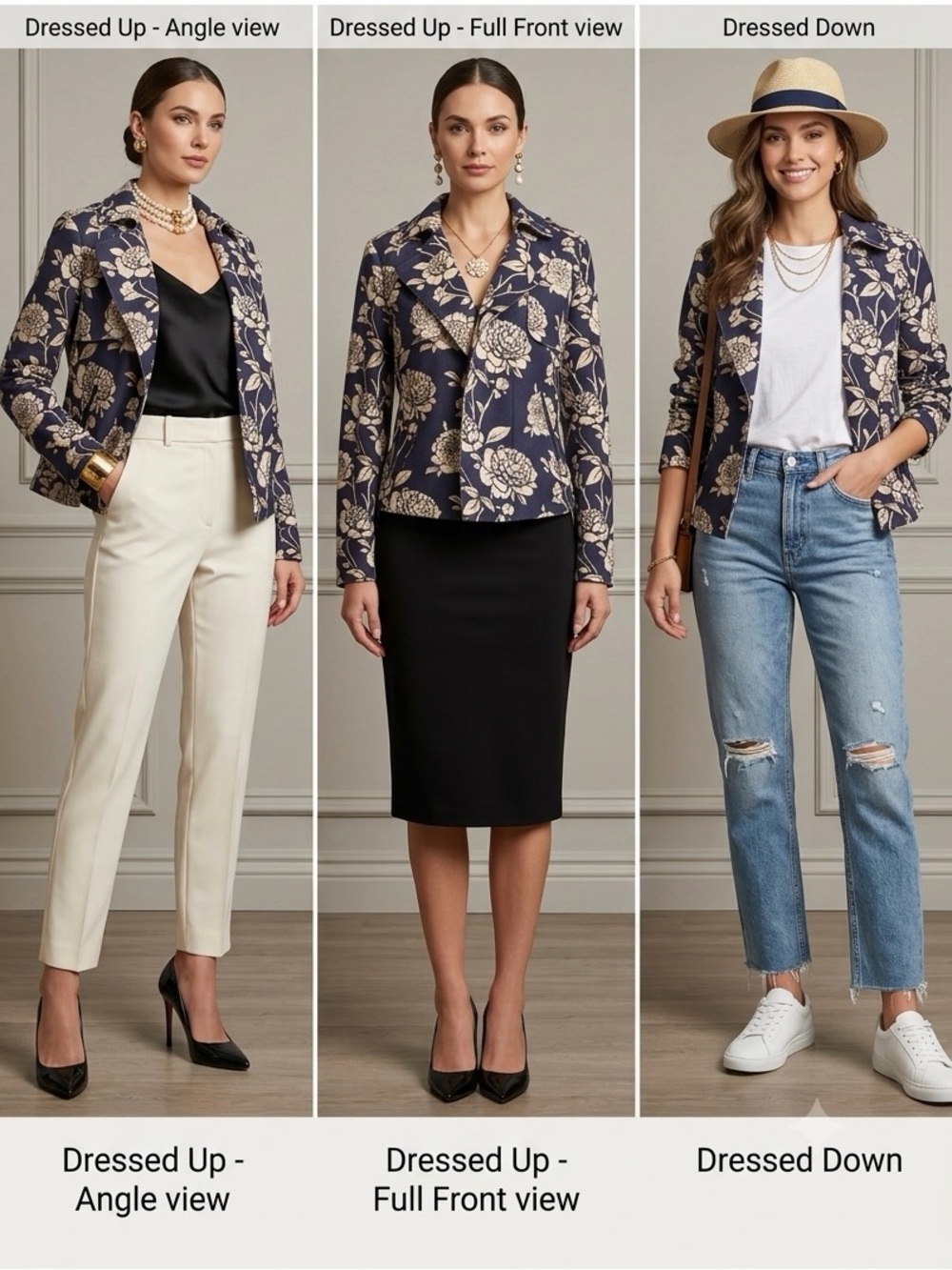 Solitaire Black and Gold Floral Print Top